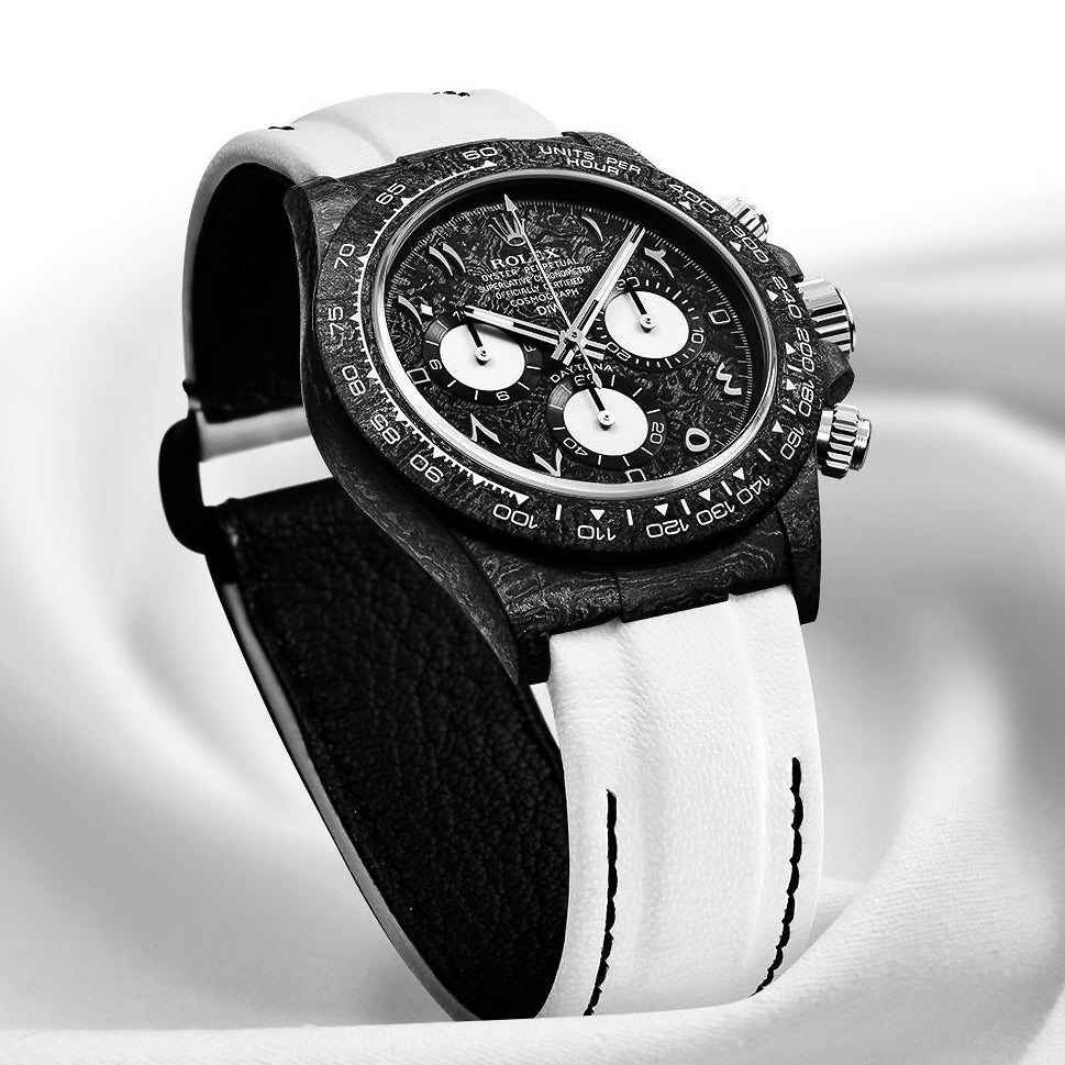 NTPT Carbon DiW Rolex Daytona BLACK AND WHITE | WORLDTIMER