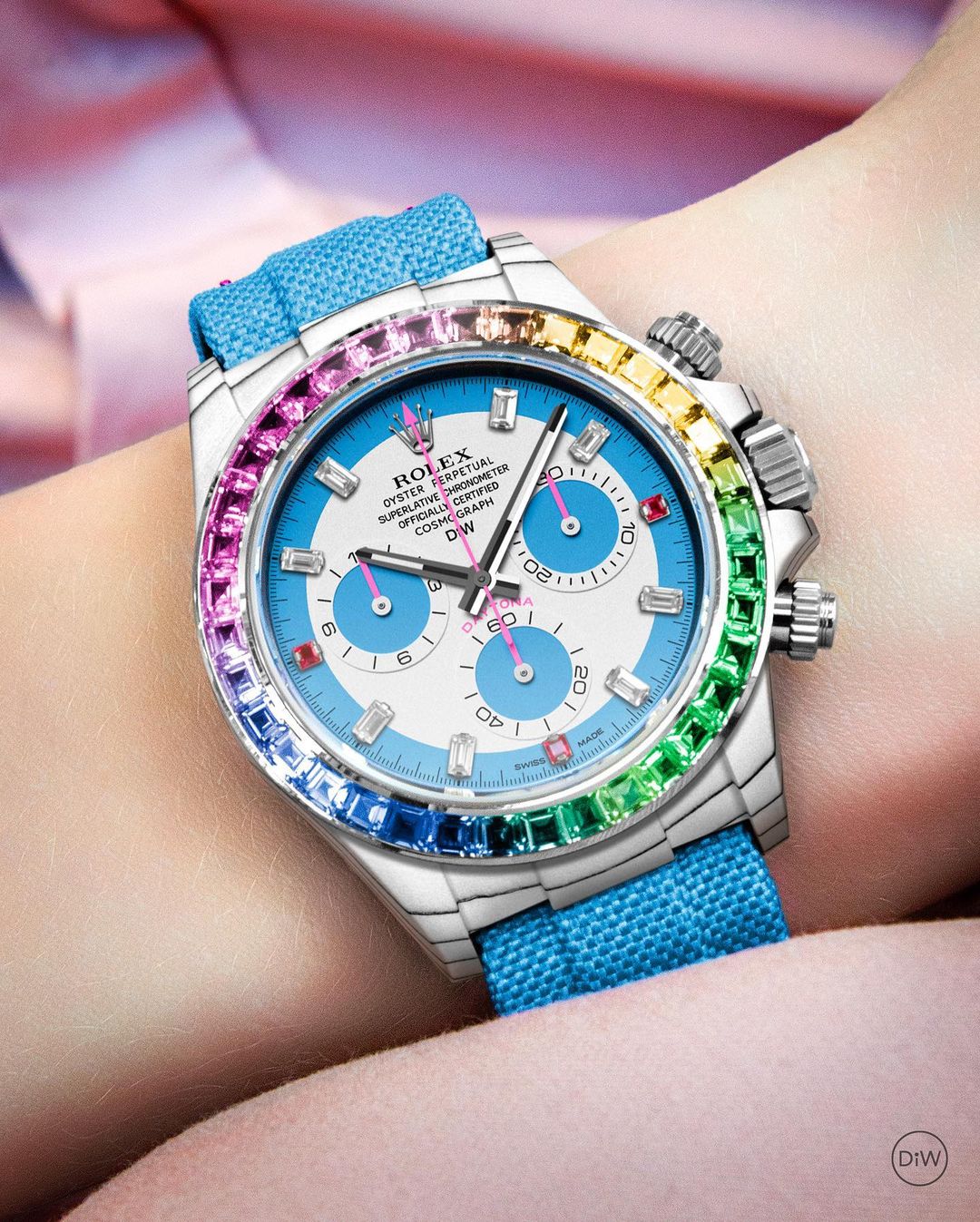 Rolex DiW Daytona RAINBOW S Quartz Fiber | WORLDTIMER