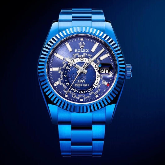 DiW Rolex Sky Dweller BLUE DLC 326934 | WORLDTIMER