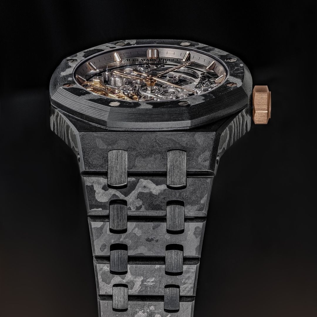 DiW All Carbon AP Royal Oak Double Balance Wheel Openworked 15467OR Skeleton Watch APhk 愛彼 皇家橡樹 | WORLDTIMER