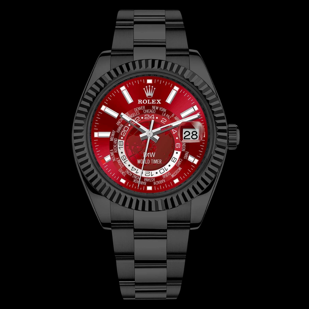 DiW Rolex Sky Dweller 326934 Red Dial | WORLDTIMER