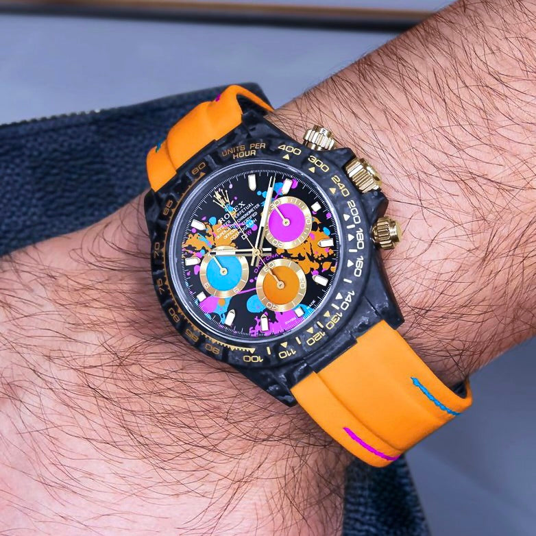 NTPT Carbon Rolex DiW Daytona MOTLEY ORANGE 碳纖 勞力士 地通拿 | WORLDTIMER