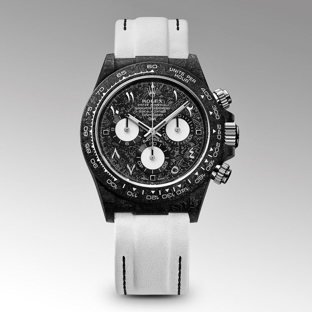 NTPT Carbon DiW Rolex Daytona BLACK AND WHITE | WORLDTIMER