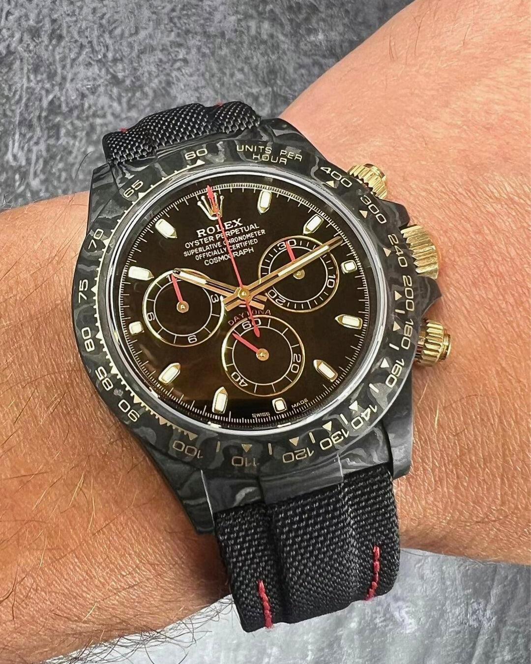 NTPT Carbon Rolex DiW Daytona OG BLACK 勞力士地通拿 DiW | WORLDTIMER