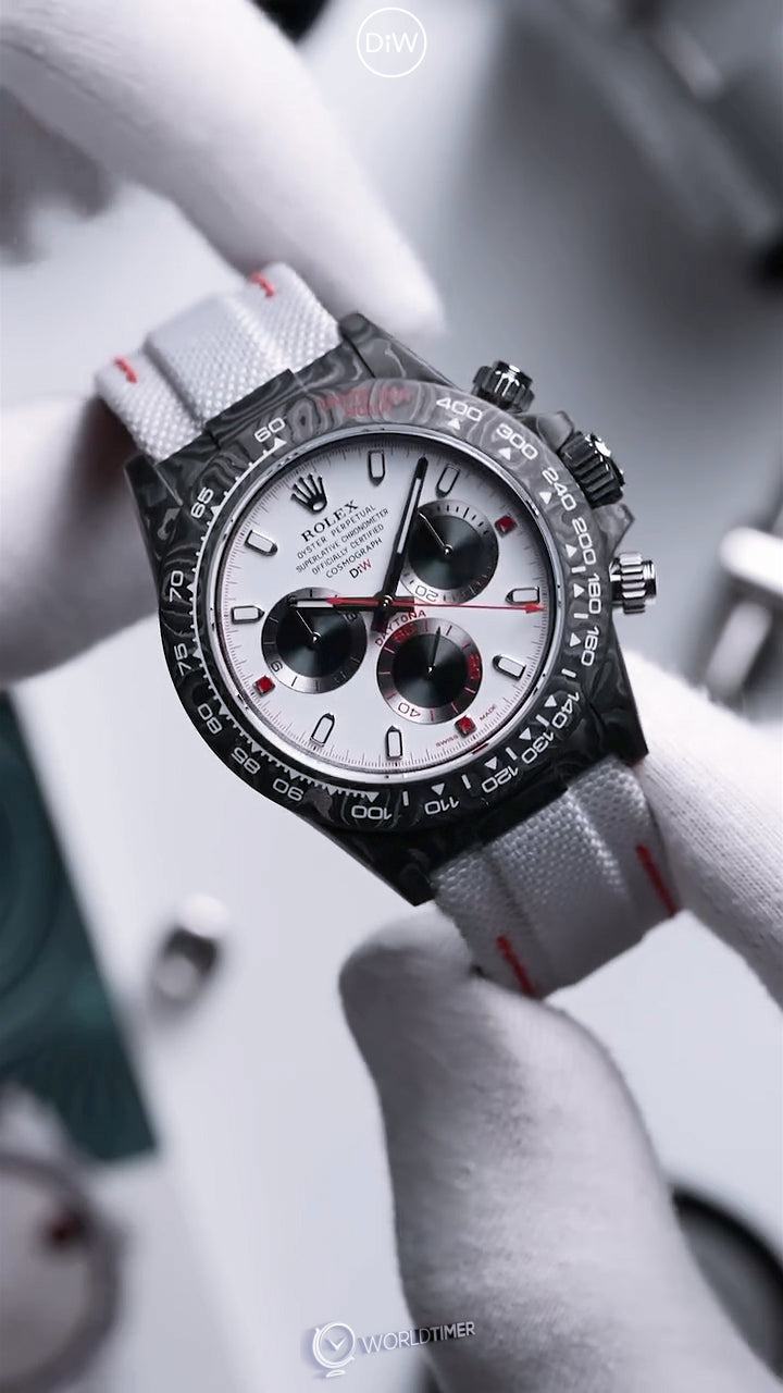 NTPT Carbon Rolex DiW Daytona SPEEDSTER WHITE 全球最輕 NTPT碳纖 勞力士地通拿 DiW | WORLDTIMER