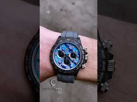 NTPT Carbon Rolex DiW Daytona MILITARY BLUE 勞力士 地通拿 DiW | WORLDTIMER