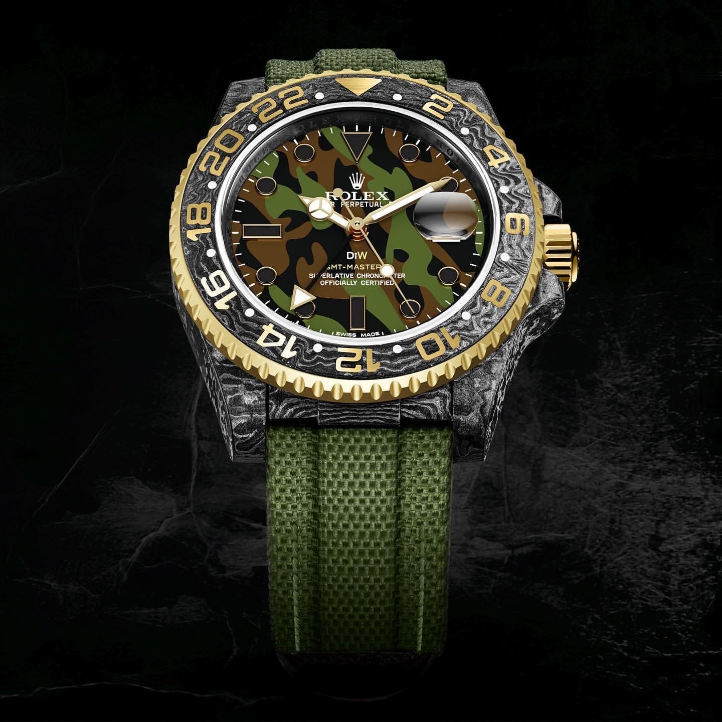 Rolex DiW 勞力士 Carbon GMT-Master II "MILITARY GMT" | WORLDTIMER