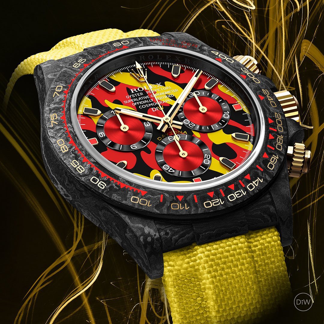 NTPT Carbon Rolex DiW Daytona MILITARY YELLOW 勞力士 地通拿 DiW | WORLDTIMER