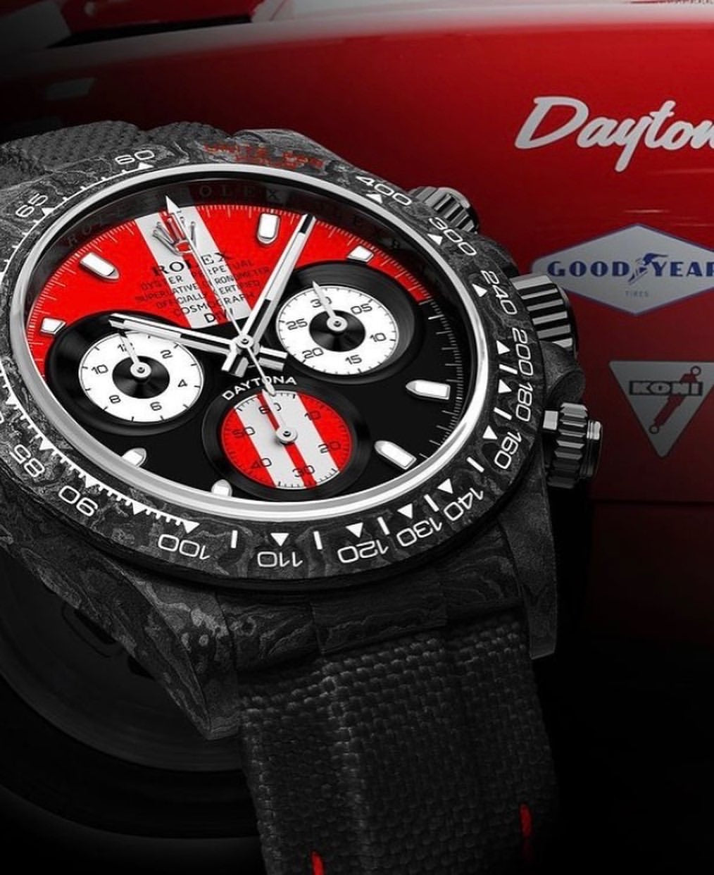 NTPT Carbon Rolex DiW Daytona GT RED 勞力士 地通拿 DiW | WORLDTIMER