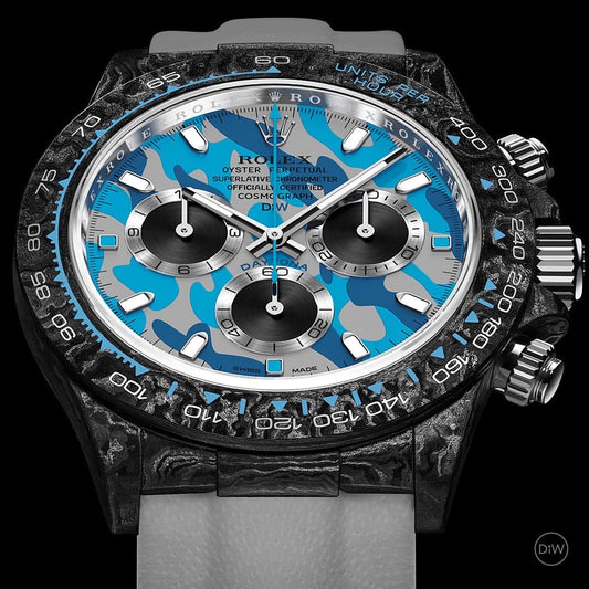 NTPT Carbon Rolex DiW Daytona MILITARY BLUE 勞力士 地通拿 DiW | WORLDTIMER