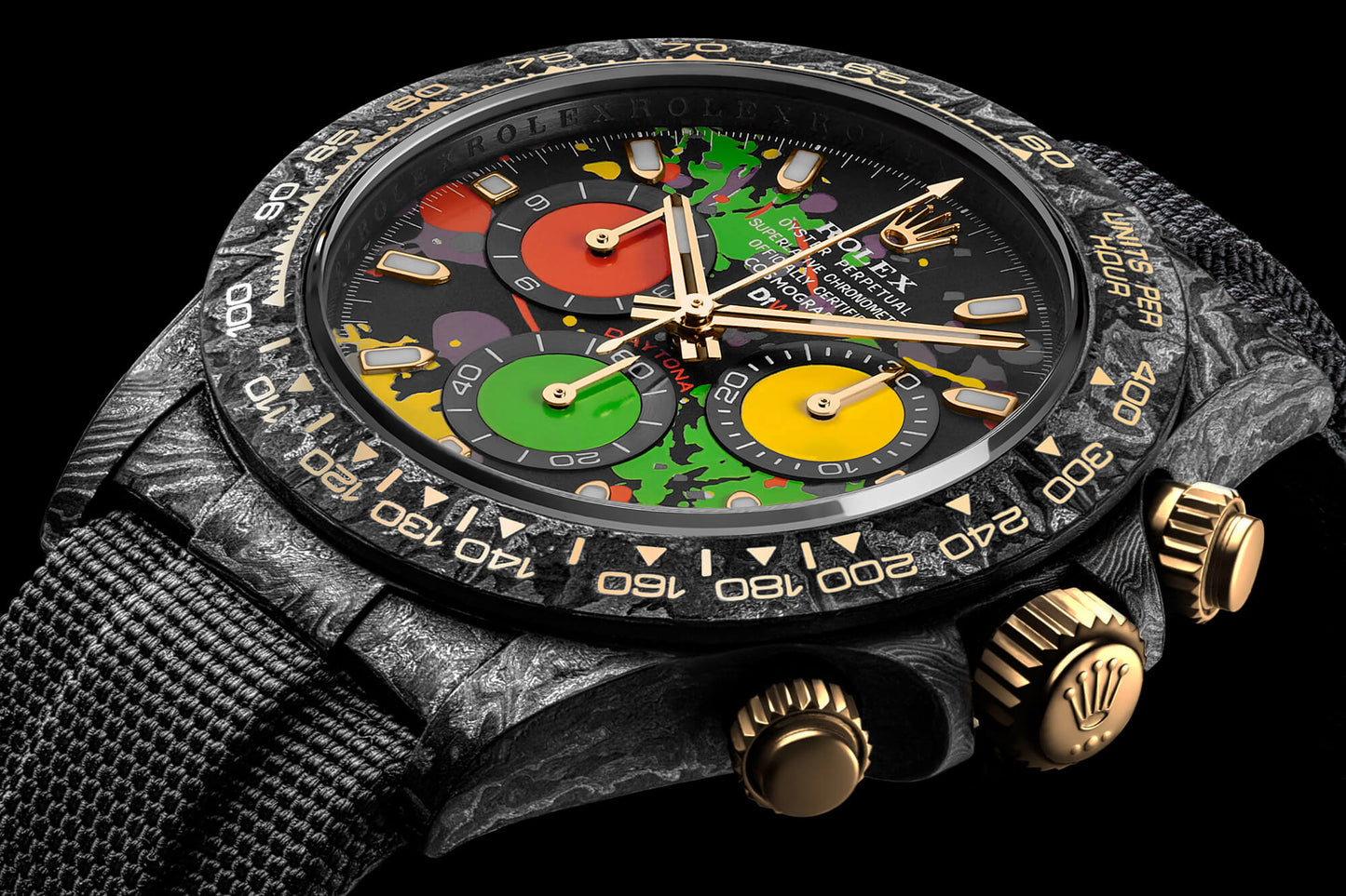 Rolex DiW 勞力士 Ultimate Top Model MOTLEY Carbon Daytona | WORLDTIMER