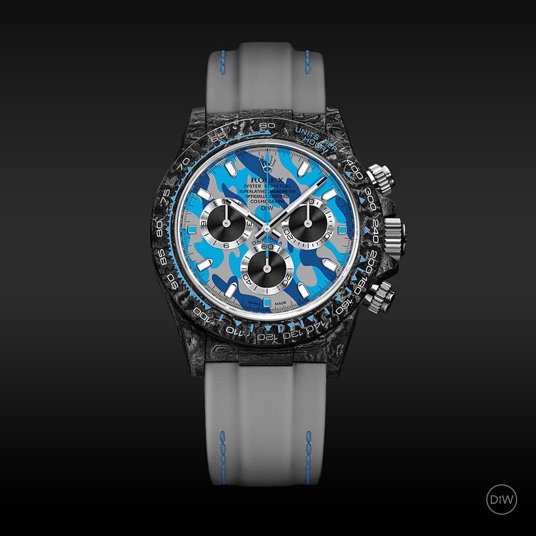 NTPT Carbon Rolex DiW Daytona MILITARY BLUE 勞力士 地通拿 DiW | WORLDTIMER