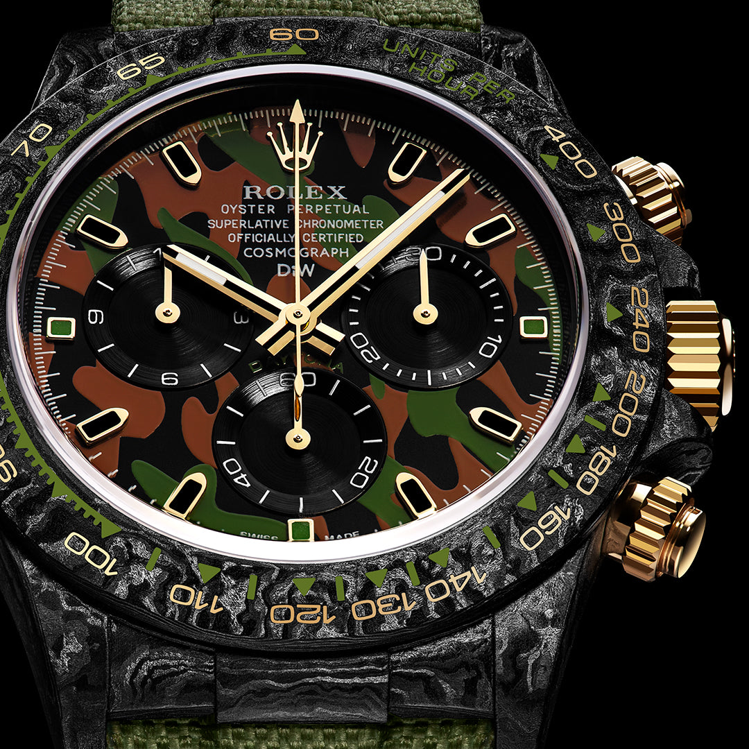 NTPT Carbon DiW Rolex Daytona "MILITARY GREEN UNIQUE 1" | WORLDTIMER