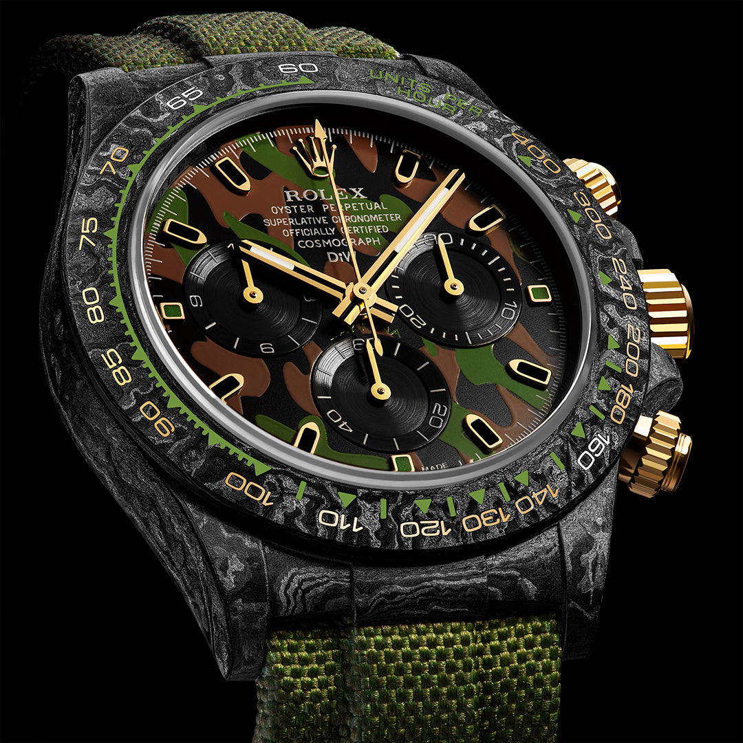 DiW Carbon Rolex Daytona "MILITARY GREEN UNIQUE 1" | WORLDTIMER