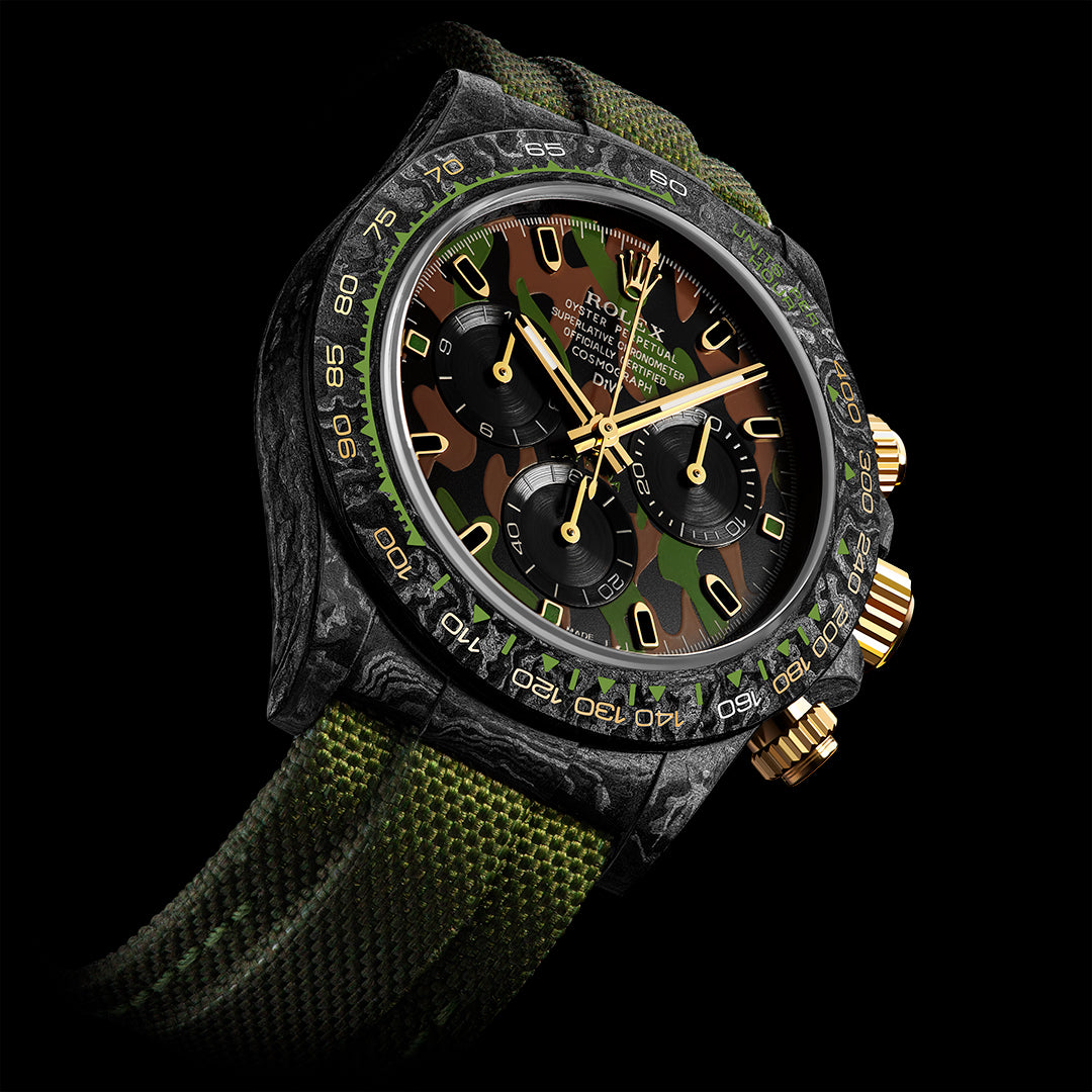 NTPT Carbon DiW Rolex Daytona "MILITARY GREEN UNIQUE 2" | WORLDTIMER